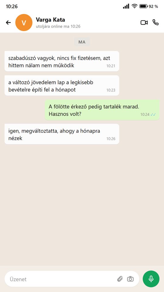 Üzenet egy embertől, aki használja a tervezőt