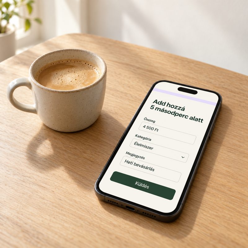 Telefon az «Add hozzá 5 másodperc alatt» űrlappal